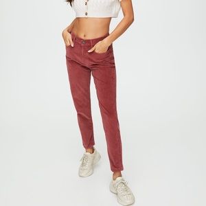 NWOT Sunday Beat Cora high rise slim corduroy pant